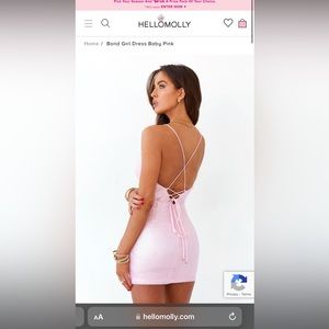HELLO MOLLY Bond Girl Dress Baby Pink